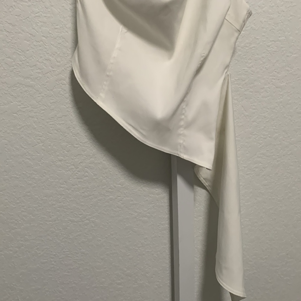 Zara One Shoulder Asymmetrical Tank Top - Picture 3 of 10